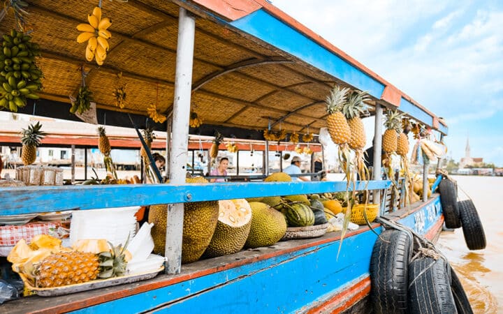 Floating Market in Mekong Delta