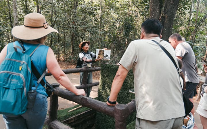 Les Rives Tour guide at Cu Chi Tunnels