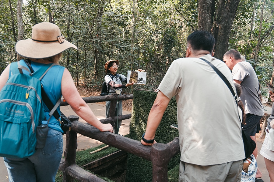 Les Rives Tour guide at Cu Chi Tunnels